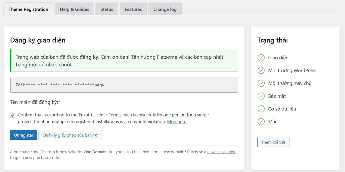 Theme Flatsome bản quyền key xịn